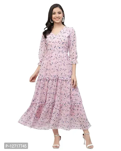 Stylish Fancy Georgette Maxi Length Dresses For Women