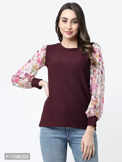 Stylish Fancy Cotton Blend Peasant Regular Length Top For Women