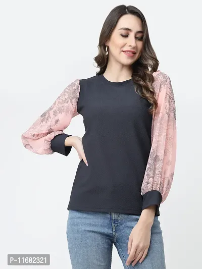 Stylish Fancy Cotton Blend Peasant Regular Length Top For Women