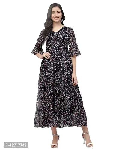 Stylish Fancy Georgette Maxi Length Dresses For Women-thumb0
