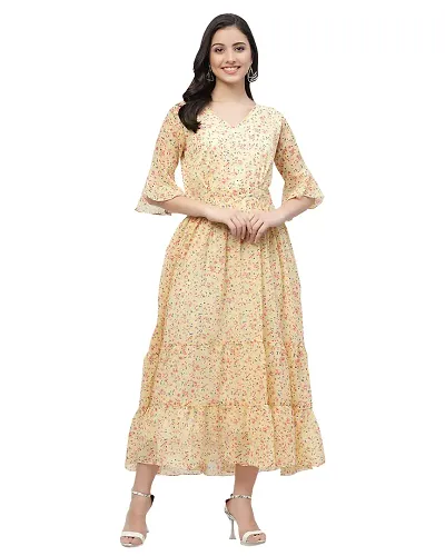 Stylish Fancy Georgette Maxi Length Dresses For Women