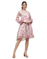 Stylish Fancy Georgette Knee Length Dresses For Women-thumb2