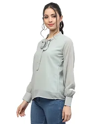 Stylish Fancy Georgette Solid Top For Women-thumb3