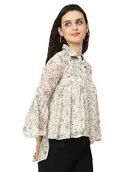 Stylish Fancy Georgette Printed Top For Women-thumb2