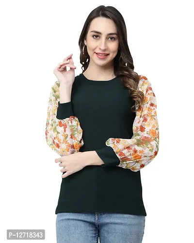 Stylish Fancy Cotton Blend Solid Top For Women