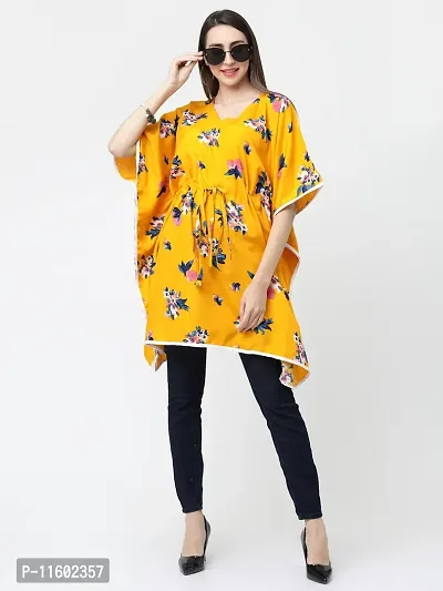 Stylish Fancy Crepe Regular Length Printed Kaftan Top For Women-thumb5