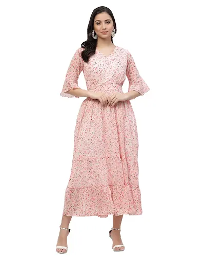 Stylish Fancy Georgette Maxi Length Dresses For Women