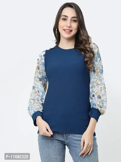 Stylish Fancy Cotton Blend Peasant Regular Length Top For Women