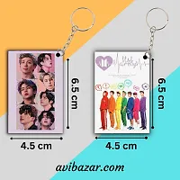 BTS Keychain for BTS Army | Hd Design Printed Acrylic Keychain Bts Army Keychain For Bts Lover | BTS Army Gift For Girls Boys , Beautiful Gift for BTS Army Fan ( ACR 04 )-thumb2