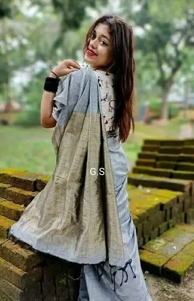 Attractive Cotton Saree without Blouse piece 