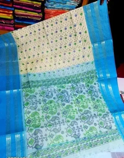 New In Cotton Saree with Blouse piece 