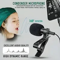 UpBeats 3.5mm Clip Microphone For Youtube | Collar Mic for Voice Recording | Lapel Mic Mobile, PC, Laptop, Android Smartphones, DSLR Camera Microphone Microphone collar mic  (Black)-thumb2