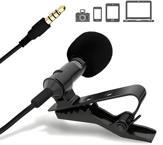 Upbeats 3.5mm Clip Microphone For Youtube | Collar Mic for Voice Recording | Lapel Mic Mobile, PC, Laptop, Android Smartphones, DSLR Camera Microphone Microphone collar mic  (Black)