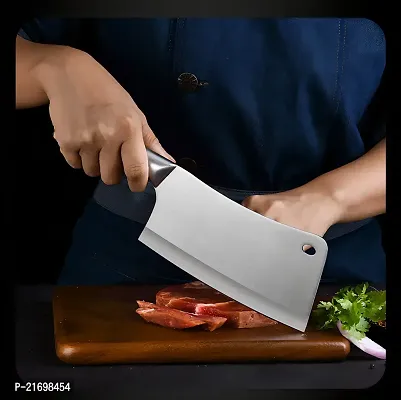 SharpX 1 Pc Stainless Steel Knife High German Stainless Steel Vegetable, Meat Cleaver Butcher Chef Chopper Kitchen