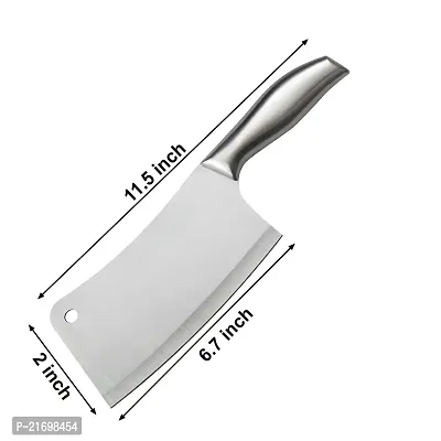 SharpX 1 Pc Stainless Steel Knife High German Stainless Steel Vegetable, Meat Cleaver Butcher Chef Chopper Kitchen-thumb3