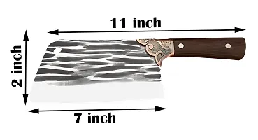 SharpX 1 Pc Stainless Steel Knife Pakka Wood Chef | Cleaver Knife for Meat  Vegetable Cutting, Chopping, Slicing-thumb1