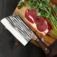 SharpX 1 Pc Stainless Steel Knife Pakka Wood Chef | Cleaver Knife for Meat  Vegetable Cutting, Chopping, Slicing-thumb2