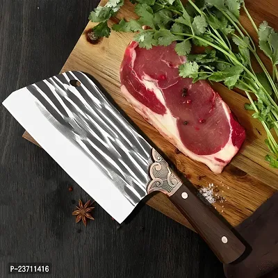 SharpX 1 Pc Stainless Steel Knife Pakka Wood Chef | Cleaver Knife for Meat  Vegetable Cutting, Chopping, Slicing-thumb3