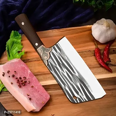 SharpX 1 Pc Stainless Steel Knife Pakka Wood Chef | Cleaver Knife for Meat  Vegetable Cutting, Chopping, Slicing-thumb4