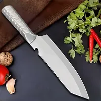 SharpX 1 Pc Stainless Steel Knife Santoku Stainless Steel Chefs Kitchen Knife, Blade length 178 mm Colour Silver-thumb2