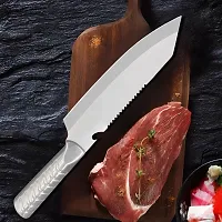 SharpX 1 Pc Stainless Steel Knife Santoku Stainless Steel Chefs Kitchen Knife, Blade length 178 mm Colour Silver-thumb3