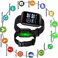ID 116 New /SMART, WATCH 2024 latest version Full Touch Screen Bluetooth /Smartwatch with Body Temperature, Heart Rate  Oxygen Monitor Compatible with All 3G/4G/5G Android  iOS-thumb1