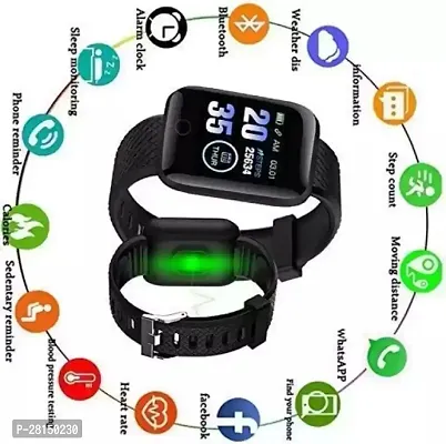 ID 116 New /SMART, WATCH 2024 latest version Full Touch Screen Bluetooth /Smartwatch with Body Temperature, Heart Rate  Oxygen Monitor Compatible with All 3G/4G/5G Android  iOS-thumb2