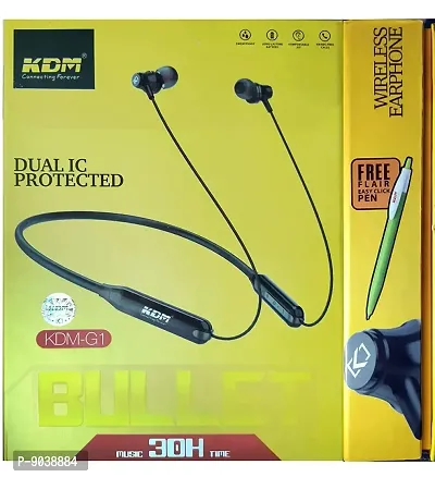 Simtim ( KDM G1-Bullet) 30 Hour Music Time, Quality bass, Wireless Bluetooth Earphone-thumb4