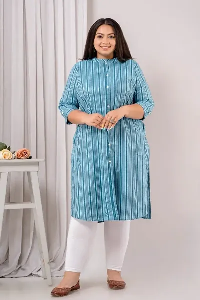 Fancy Cotton Plus Size Kurtis