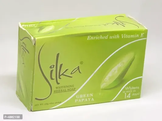 Silka Green Papaya Whitening Soap 135g-thumb0