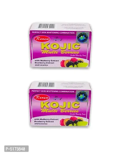 Renew Kojic Multi Berries Herbal & Skin Whitening Soaps 135g (Pack Of 2, 135g Each)