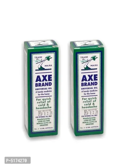 Axe Brand Universal Oil Imported from Singapore 10ml (Pack of 2, 10g Each)