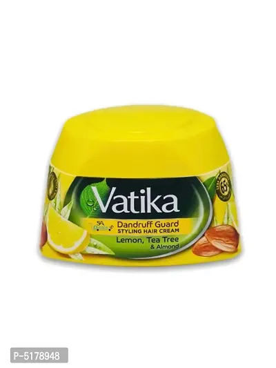 DABUR Vatika Naturals Dandruff Guard Styling Hair Cream Lemon, tea tree and almond 140 ml-thumb0