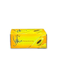 SILKA Herbal papaya Enriched Soap For Anti Wrinkle And Skin glow Soap 135g-thumb1