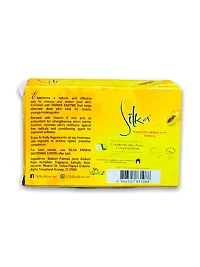 SILKA Herbal papaya Enriched Soap For Anti Wrinkle And Skin glow Soap 135g-thumb3