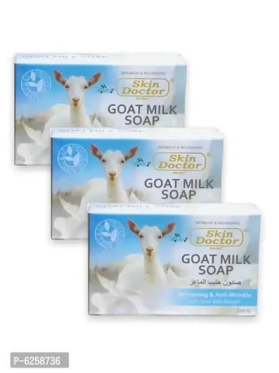 Skin Doctor Goat Milk Soap Whitening and Anti-wrinkle 100g (Pack Of 3, 100g Each)