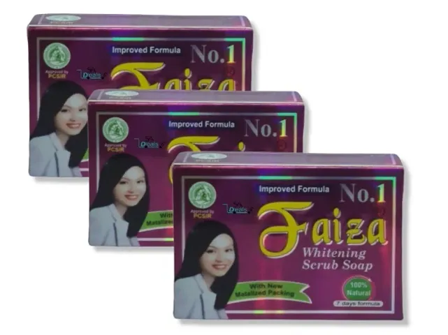 Faiza no.1 whitening scrub soap 100g (Pack of 3)