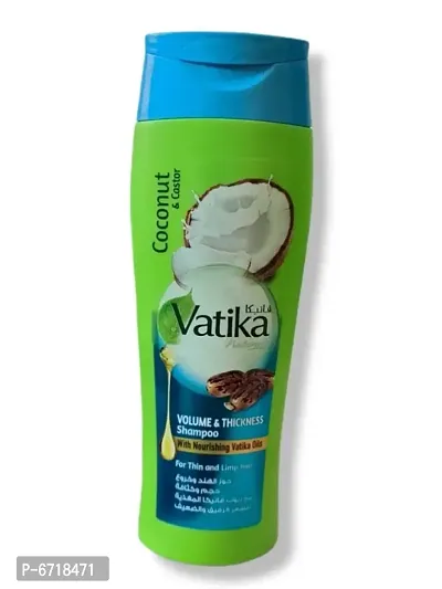 Vatika naturals volume and thickness shampoo with coconut and coastor 400ml