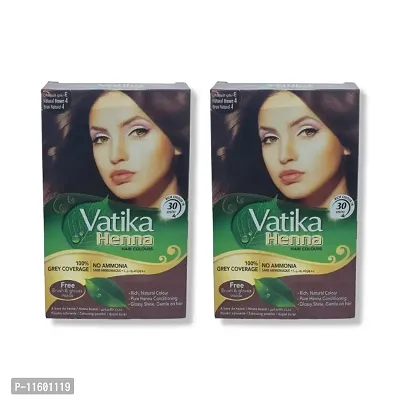 Vatika Henna Hair Colours - Natural Brown 4 (Pack Of 2)
