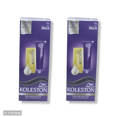 Wella Koleston Hair Color - Black 302/0 (Pack of 2)