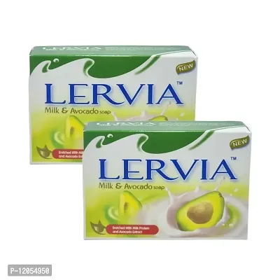 Lervia Milk and Avocado Soap 90g (Pack of 2)