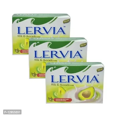 Lervia Milk and Avocado Soap 90g (Pack of 3)