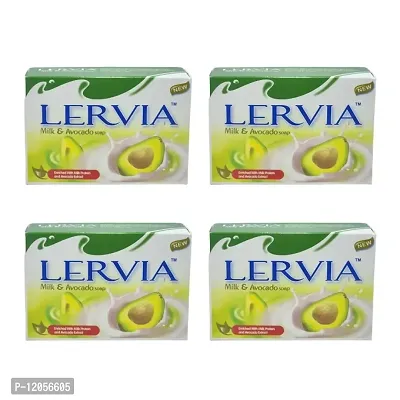Lervia Milk and Avocado Soap 90g (Pack of 4)