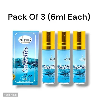 Al hiza Cool Water perfumes Roll-on 6ml (Pack of 3)