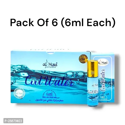 Al hiza Cool Water perfumes Roll-on 6ml (Pack of 6)