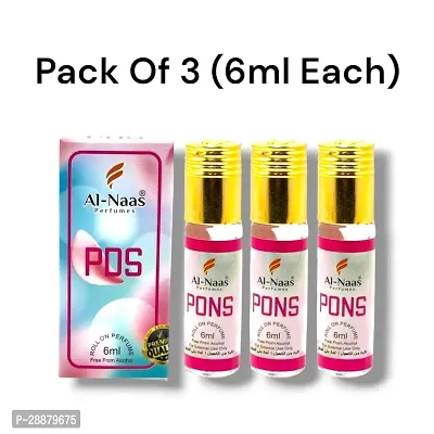 Al Naas PONS perfumes Roll-on 6ml (Pack of 3)