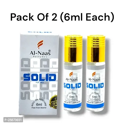 Al Naas Solid For Men perfumes Roll-on 6ml (Pack of 2)