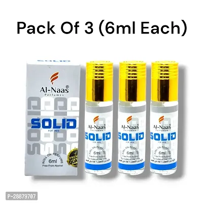 Al Naas Solid For Men perfumes Roll-on 6ml (Pack of 3)