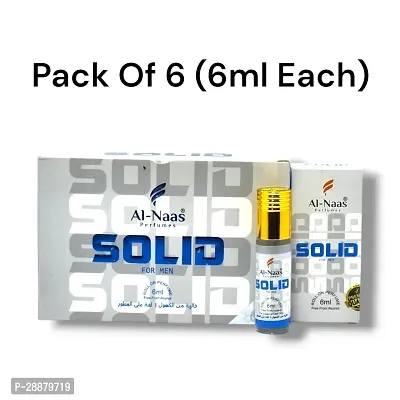 Al Naas Solid For Men perfumes Roll-on 6ml (Pack of 6)