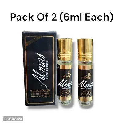 Almas Black Perfume Unisex 8ml (Pack of 2)-thumb0